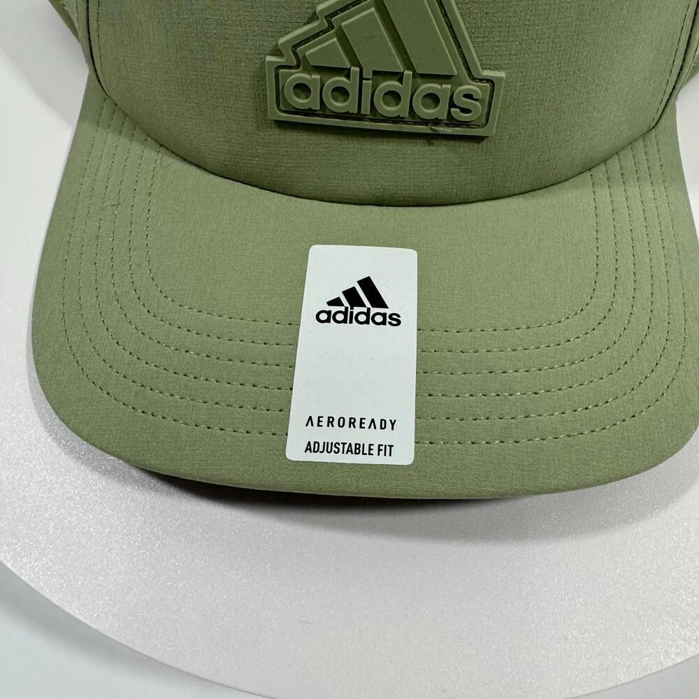 Adidas Men’s Sport Snapback Hat Aeroready Adjustable Fit Tent Green New With Tag - Picture 2 of 6